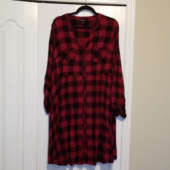 torrid Dresses & Skirts - Plaid button up shirt dress